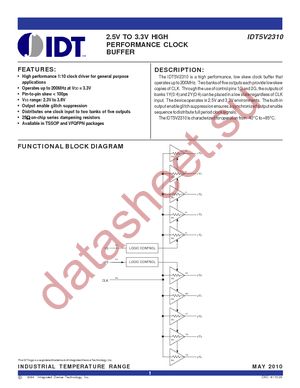 IDT5V2310PGI datasheet  